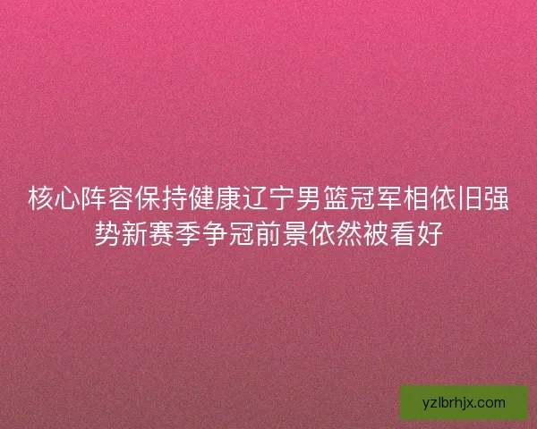 核心阵容保持健康辽宁男篮冠军相依旧强势新赛季争冠前景依然被看好
