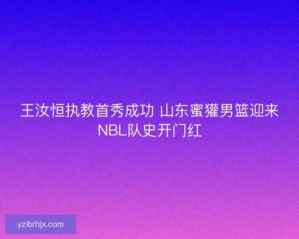 王汝恒执教首秀成功 山东蜜獾男篮迎来NBL队史开门红